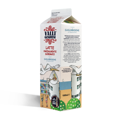 Valligenovesi Latte Parzialmente Scremato 1000Ml Gaslininsieme