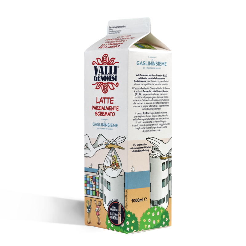 Valligenovesi Latte Parzialmente Scremato 1000Ml Gaslininsieme