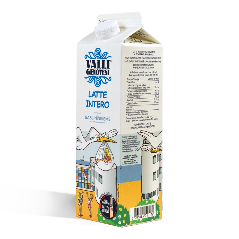 Valligenovesi Gaslininsieme Latte Intero 1000Ml